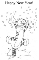 A coloring page of winnie the pooh - tigger